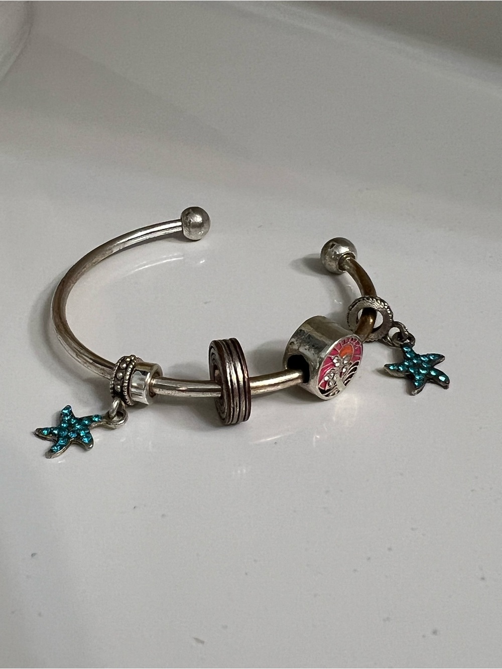 Charm bracelet with beads